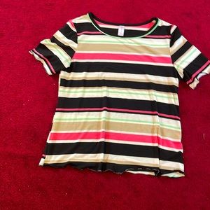 Multi colored striped shirt